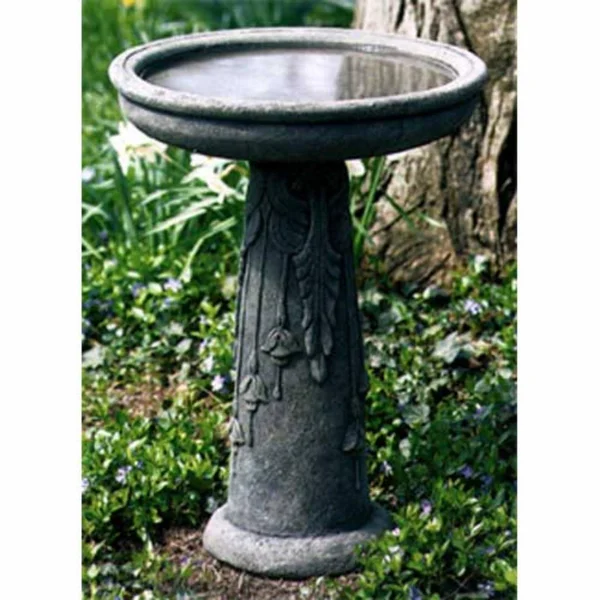 Campania International Flores Bird Bath, Red