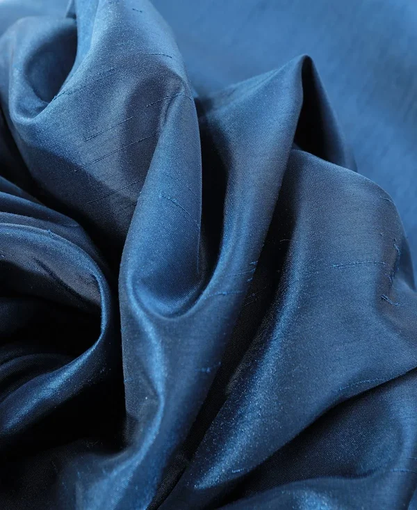 Exclusive Fabrics Vintage Textured Faux Dupioni Silk Curtain PANEL - Size: 50 x 84, Blue