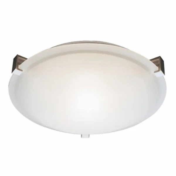 Trans Globe Lighting 59007 BN Three Light Clipped Flush Mount Brushed Nickel