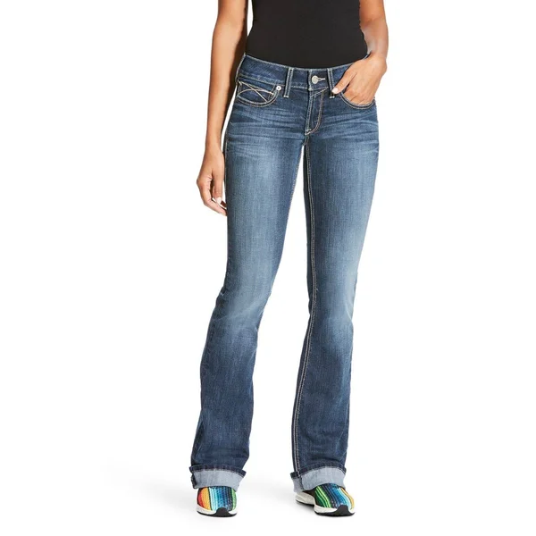 Women's Ariat R.E.A.L. Mid Rise Stretch Tulip Boot Cut Jean - 519955