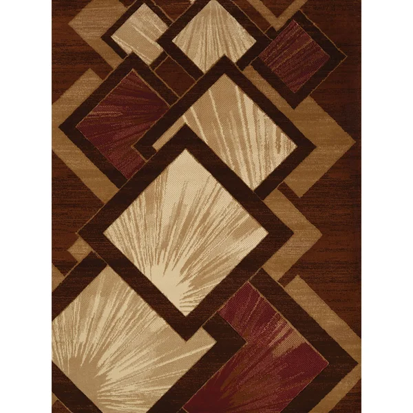 Westfield Home Gallery Tayah Multicolored Polypropylene Runner Rug - Color: Brown/Beige/Size: 1&11 x 7&6