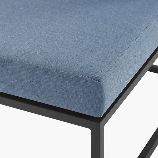 Walker Edison Outdoor Modern Modular Patio Side Chair - Blue