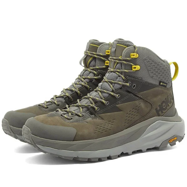 Hoka One One Men's Kaha GTX Boots - Charcoal Gray & Green - 10.5 - 10.5