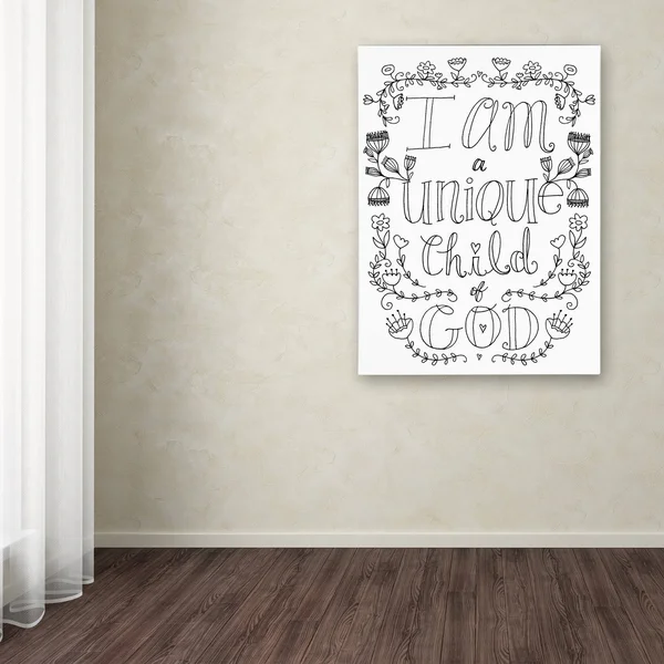 Trademark Fine Art Unique Child of God Canvas Art by Elizabeth Caldwell, Size: 14 x 19
