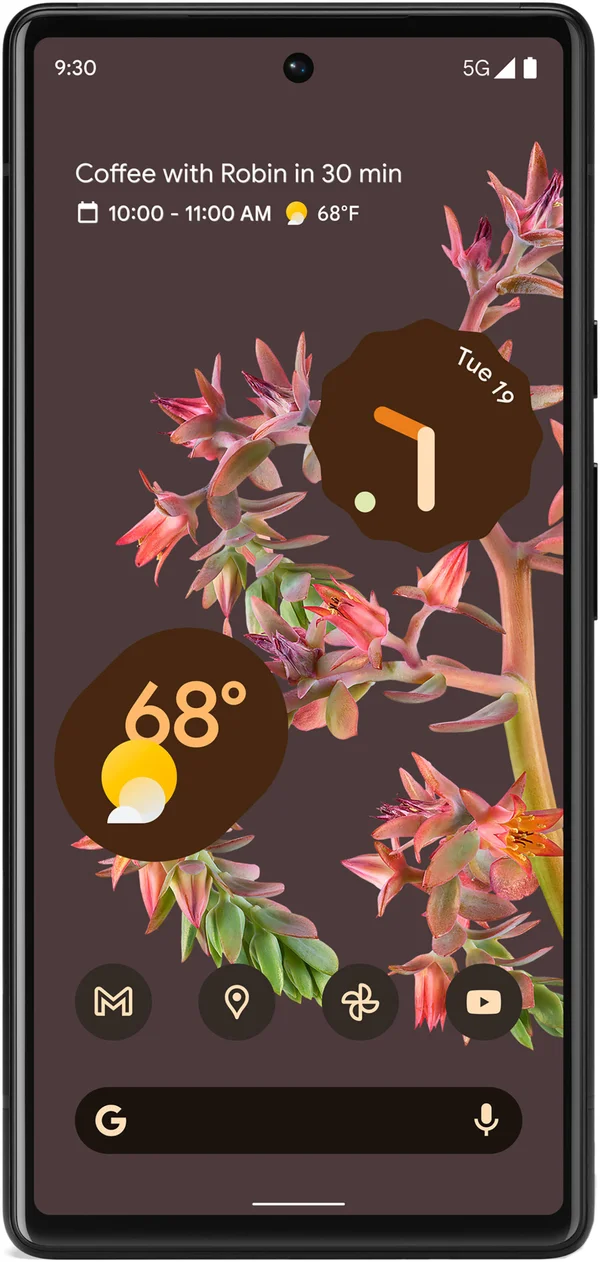 Google Pixel 6 128 GB in Stormy Black with installment