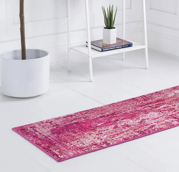 Starlight 6 ft Runner Red Abstract Area Rug