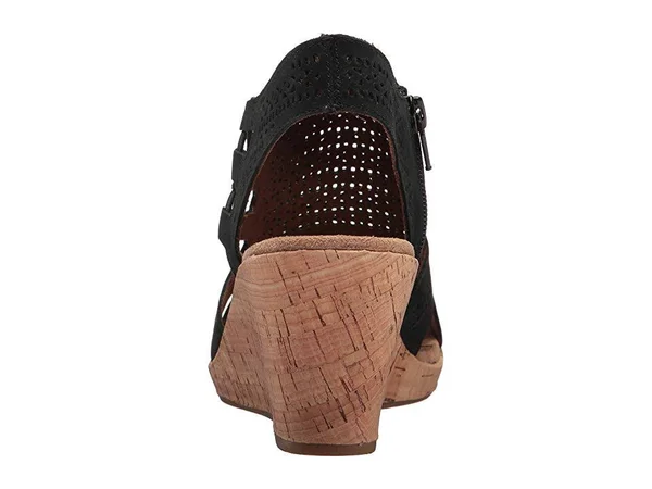 Rockport Womens Cobb Hill Janna Perf Bootie Black Nubuck Sandal - 9.5 M