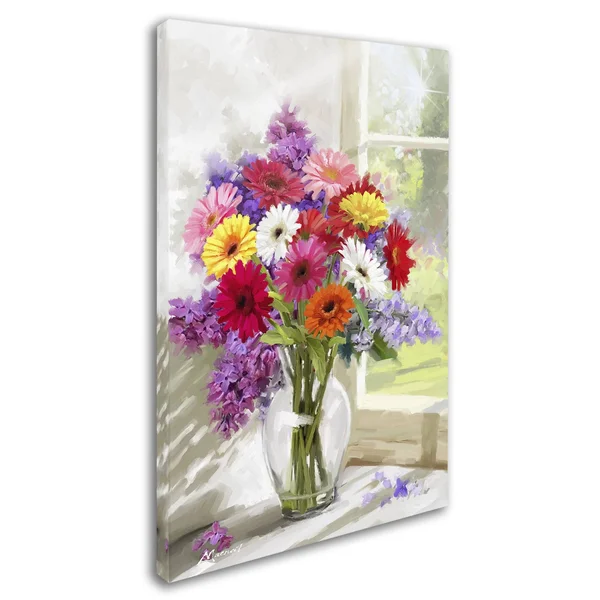 The Macneil Studio 'Gerberas' Canvas Art (16x24), Trademark Fine Art