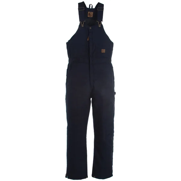 Berne Men's Deluxe Twill Insulated Bib Overall Navy - L/Short