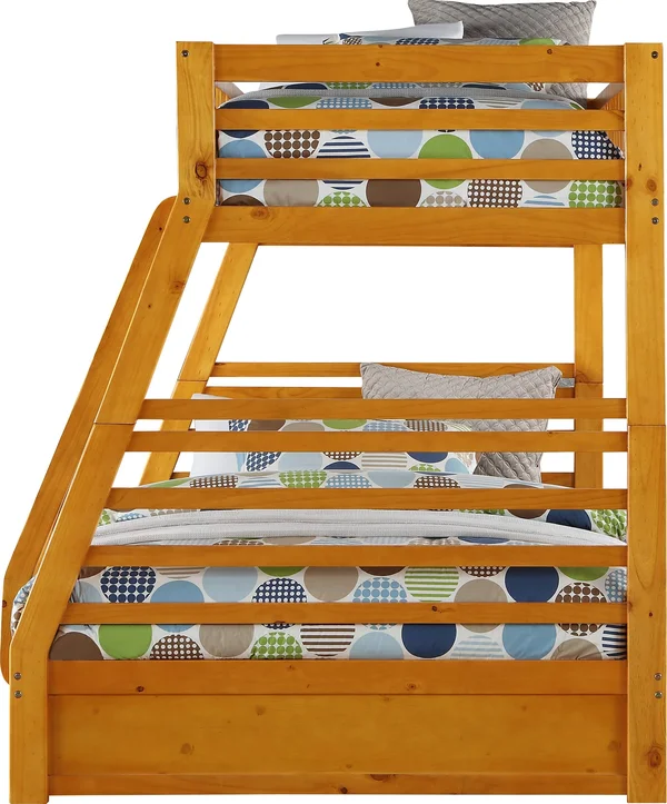 Acme Jason Bunk Bed, Honey Oak, Twin-Over-Full
