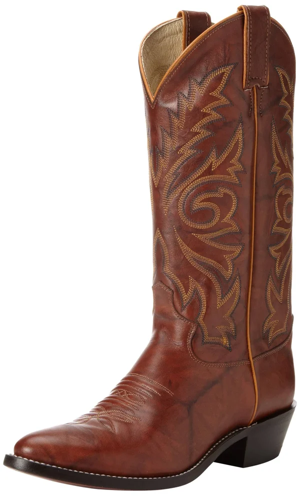 Justin Men's Marbled Deerlite Western Boots - Chestnut