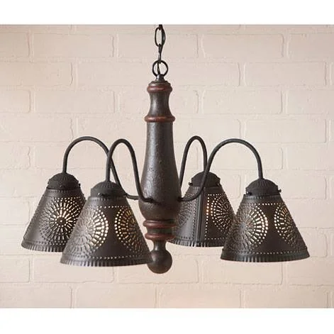 Crestwood Wood Chandelier in Americana Pearwood
