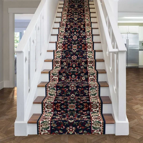 runrug USA Persian Blue Stair Carpet Runner Length: 8 foot, Widths