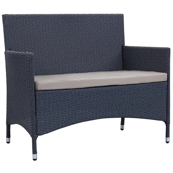 Safavieh Figueroa 4 Piece Outdoor Set - Titanium, Sand