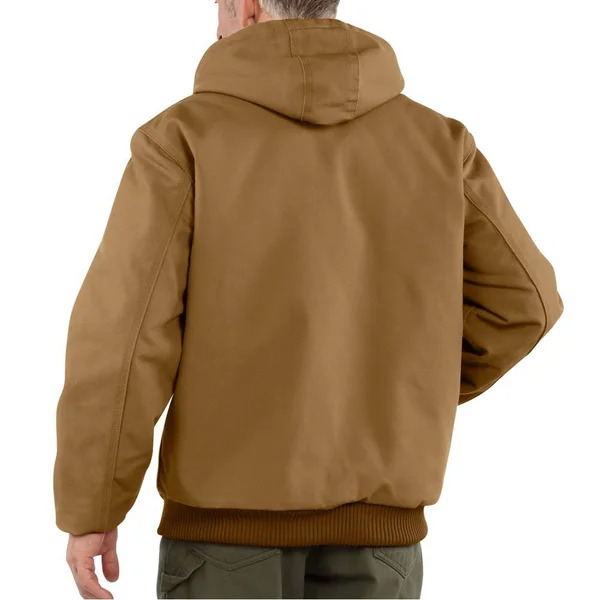 Carhartt Men's Quilted Flannel-Lined Duck Active Jacket - Gravel