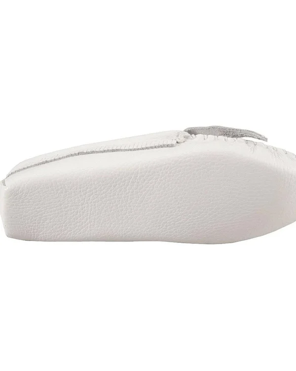 Minnetonka Thunderbird Softsole Moccasin - White