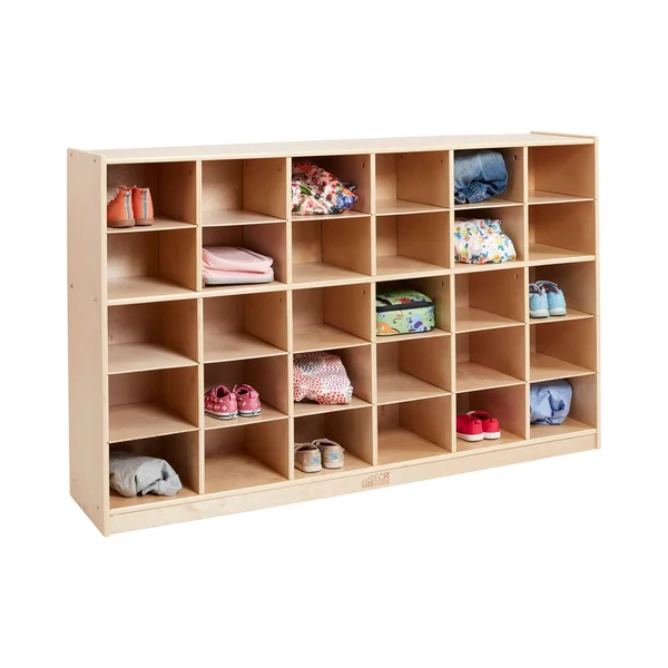Ecr4kids Birch 30 Cubby Tray Cabinet