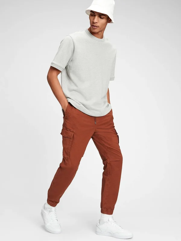 Gap Men's Cargo Joggers with Gapflex Sable Brown Size L