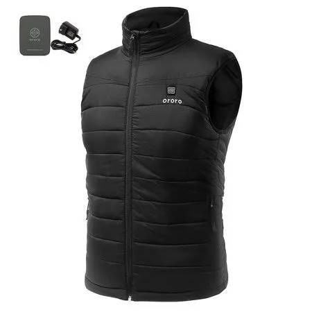 Ororo Men's Lightweight Heated Vest with Battery Pack - Size: Medium, Black