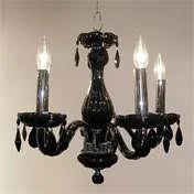 Classic Lighting 82045-RED-CPPR Red/Crystalique-Plus Prisms Monaco 5 Light Chandelier