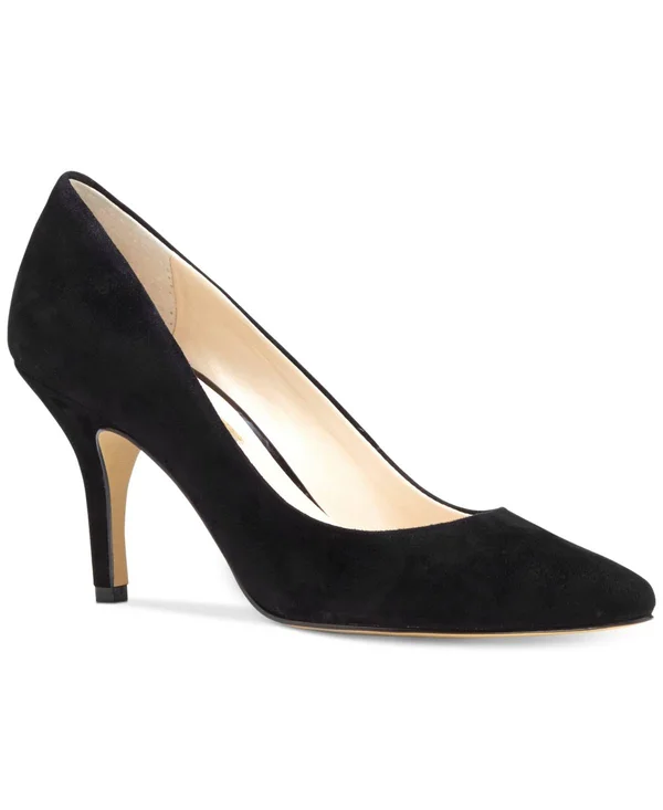 Inc Women's Zitah Pointed Toe Pumps, Created for Macy&s - Black Suede