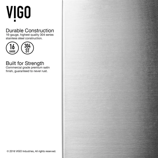 Vigo VG15767 All-in-One 32x22 Mercer Stainless Steel Undermount Kitchen Sink Set with Oakhurst Faucet in Chrome Grid STRAINER an