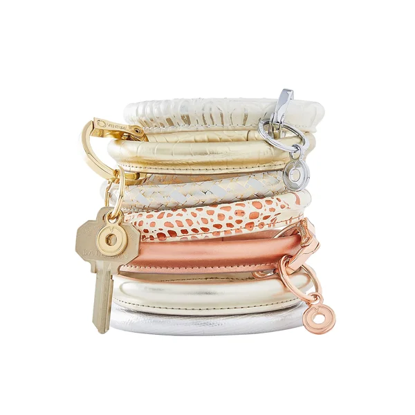 Oventure Big O Leather Key Ring - Quicksilver