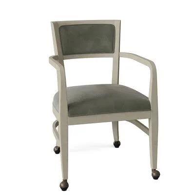 Naples Upholstered King Louis Back Arm Chair Fairfield Chair Body Fabric: 9953 Willow, Frame Color: Tobacco