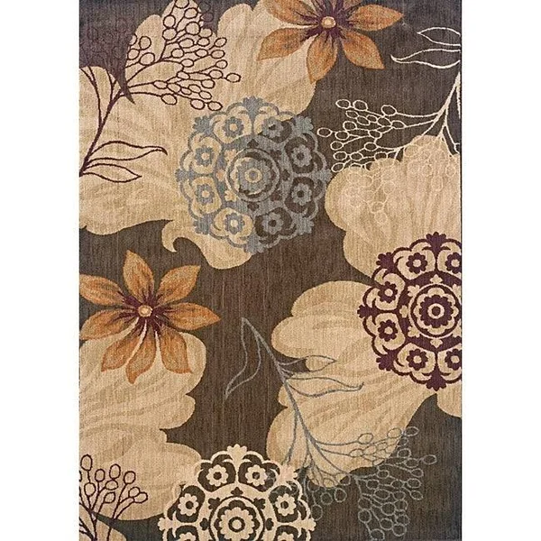 Messina Brown/Beige Area Rug - 5&3x22 x 7&6x22