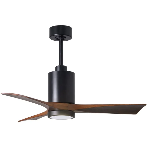 Patricia Ceiling Fan by Matthews Fan Company, Gloss White, PA3-WH-BK-60