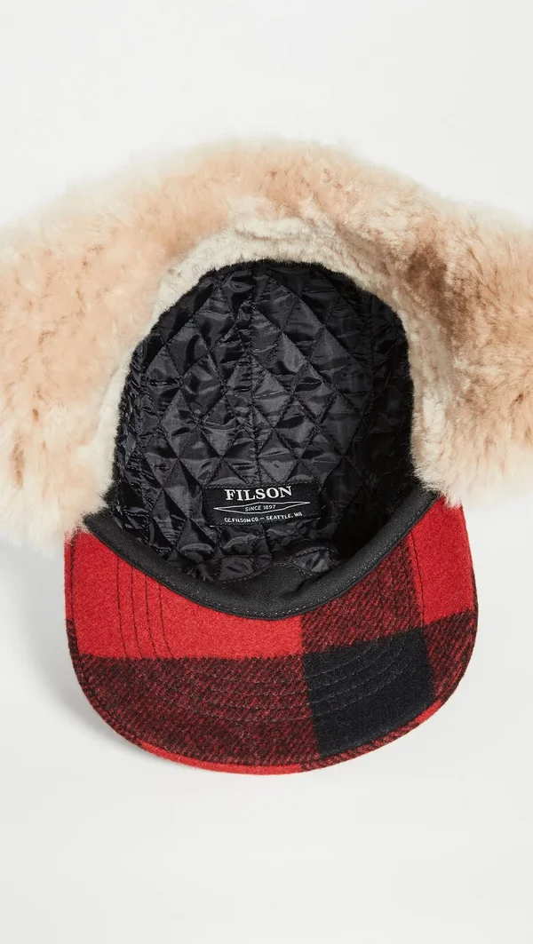 Filson Double Mackinaw Cap Red Black L