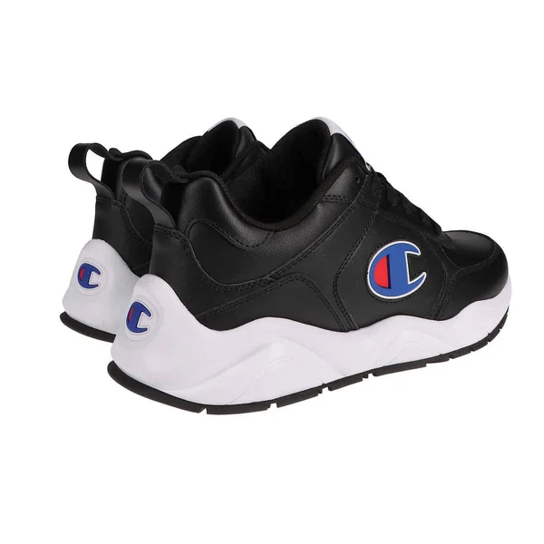 Champion Men's Shoes 93Eighteen Classic Lace Up Casual Running Walking Sneaker - Black or White (Black - 12)