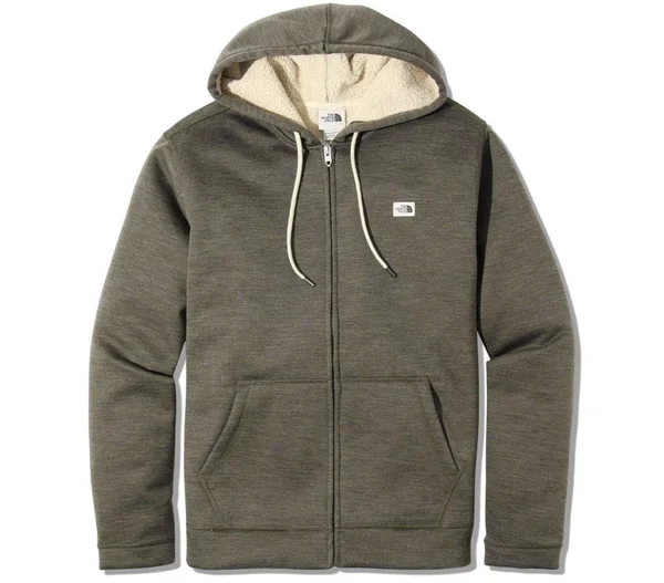 The North Face Men's Sherpa Patrol Full Zip Hoodie - Medium - New Taupe Green White Heather