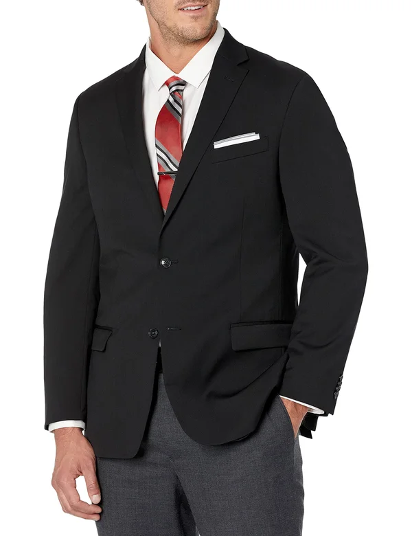 Tommy Hilfiger Men's Modern-Fit Th Flex Stretch Suit Jacket 38S Black