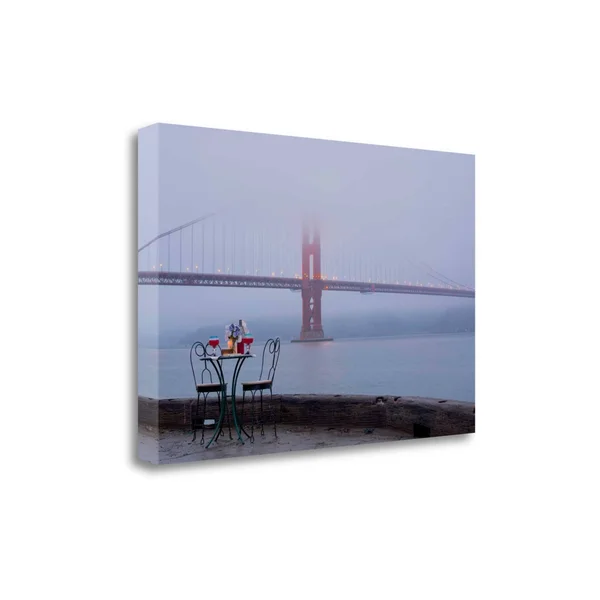 Tangletown Fine Art 19x22 x 28x22 Dream Cafe Golden Gate Bridge - 56 Gallery Wrap Canvas