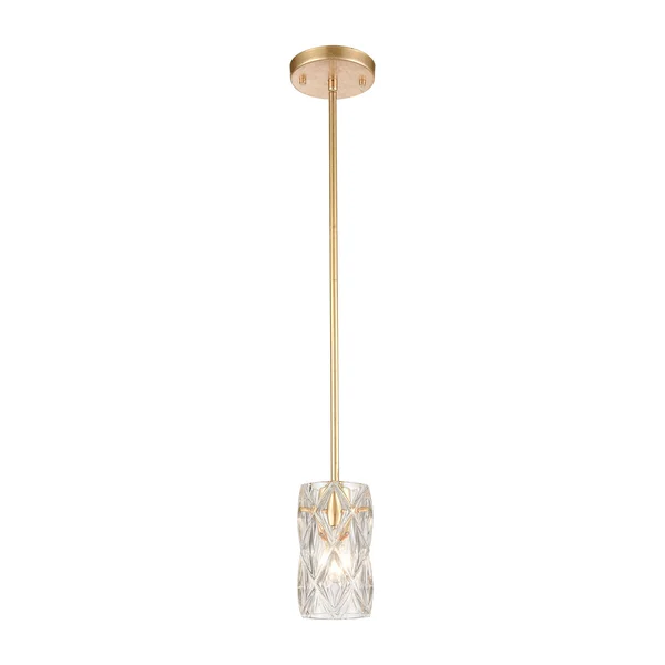 Jenning 1-Light Mini Pendant (Parisian Gold Leaf) - Elk Lighting 12273/1