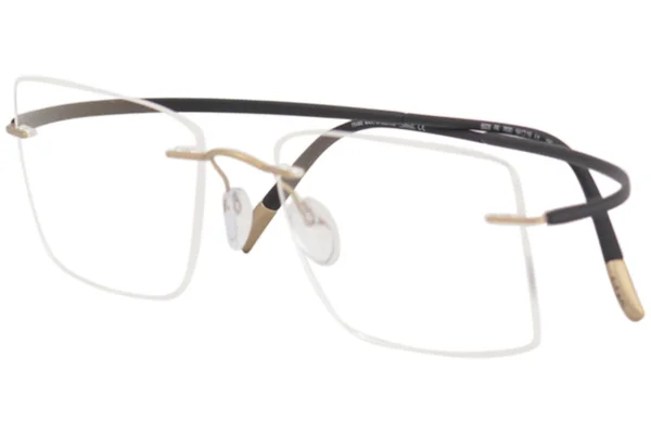 Silhouette Essence 5523 Eyeglasses 7630 - Gold Unisex Gold Cat Eye