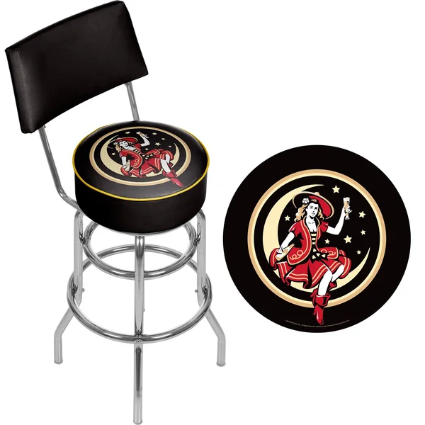 Trademark Denver Nuggets NBA Padded Swivel Bar Stool with Back