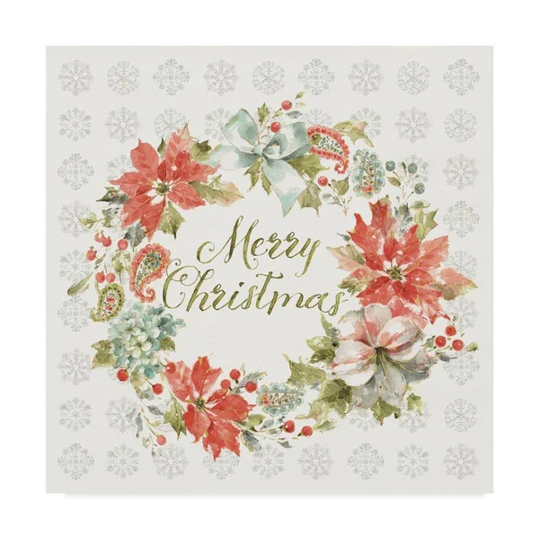 Trademark Fine Art 'Home for The Holidays Wreath' Canvas Art by Lisa Audit, Size: 24 x 24