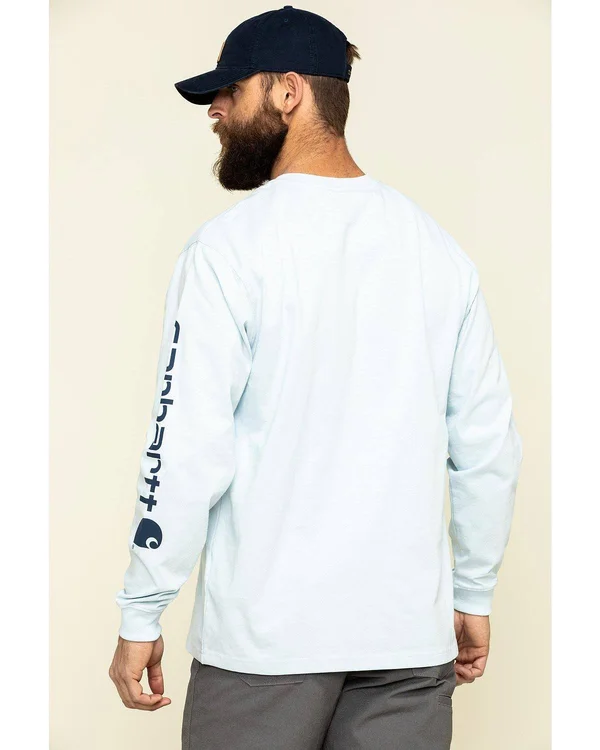 Carhartt Men's Signature Logo Long Sleeve T Shirt