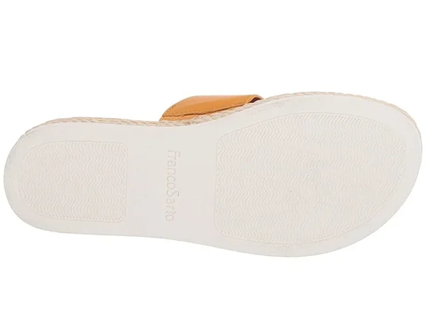 Franco Sarto Women's Kenny Platform Slide, Goldenrod Bazini Leather