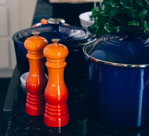 Le Creuset Flame Salt and Pepper Mill Set