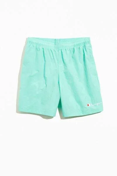 Champion Men's Athletics 7x22 Nylon Warm-Up Shorts Softened Green XL