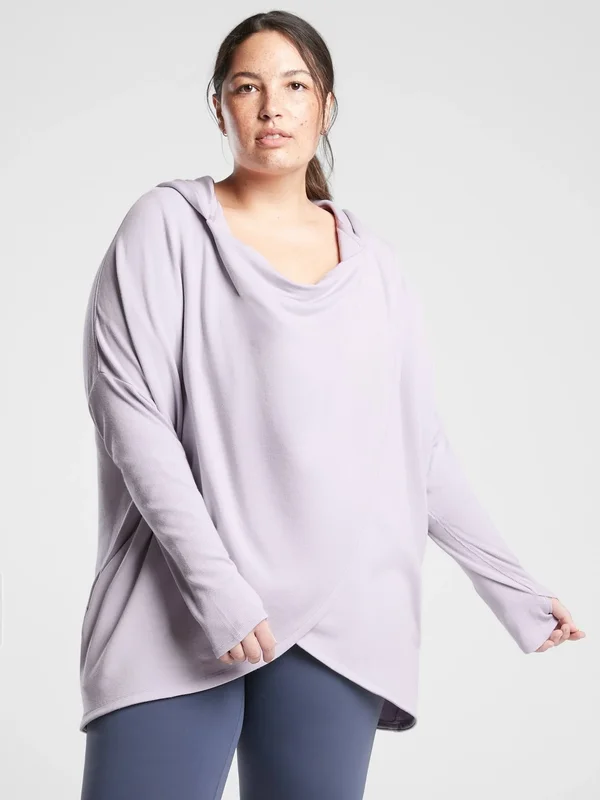 Athleta Women's Purana Wrap Sweatshirt Twilight Lilac Plus Size 1x