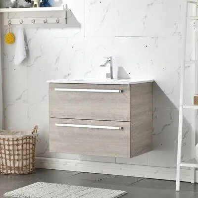 Gagan 31x22 Wall-Mounted Single Bathroom Vanity Set Orren Ellis