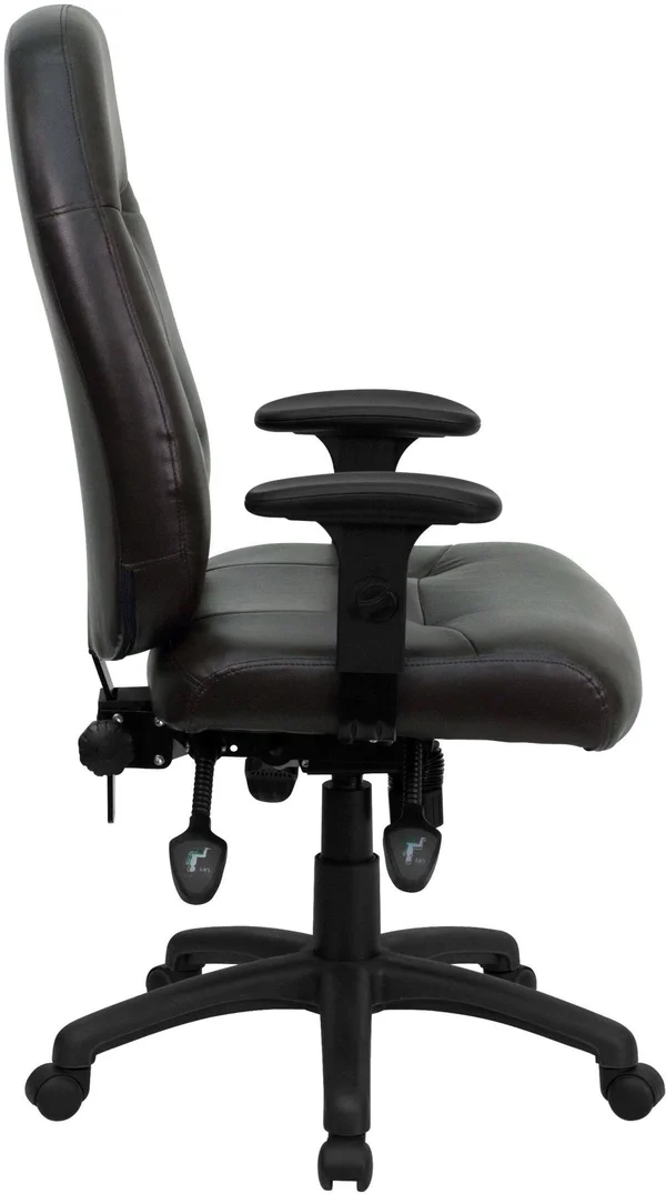 Flash Furniture High Back Espresso Brown Leather Executive Office Chair