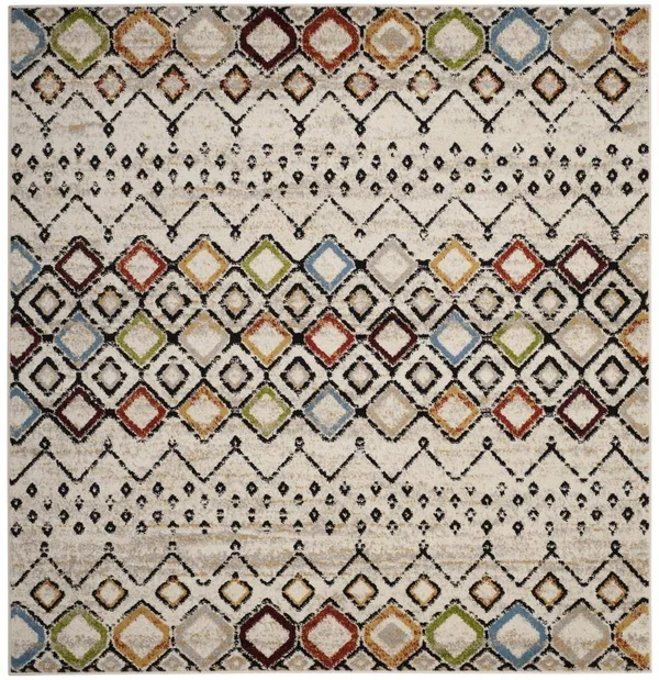 Safavieh Amsterdam AMS108K 5&1x22 x 5&1x22 Square Ivory, Multi Area Rug