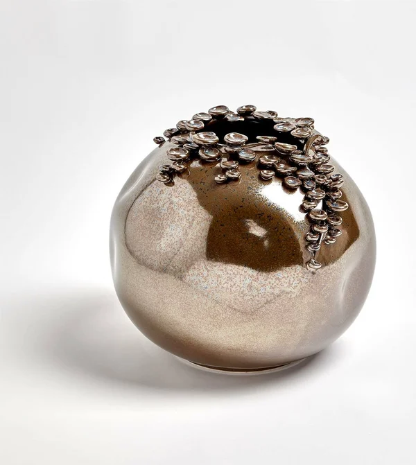 Global Views Cascading Reef Vase-Reactive Bronze - Short