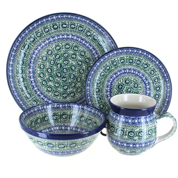 Polish Pottery Indigo 4 Piece Place Setting - Service for 1