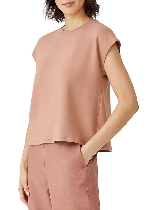 Eileen Fisher Women's Boxy Crewneck T-Shirt - Light Teracotta - Size Xs